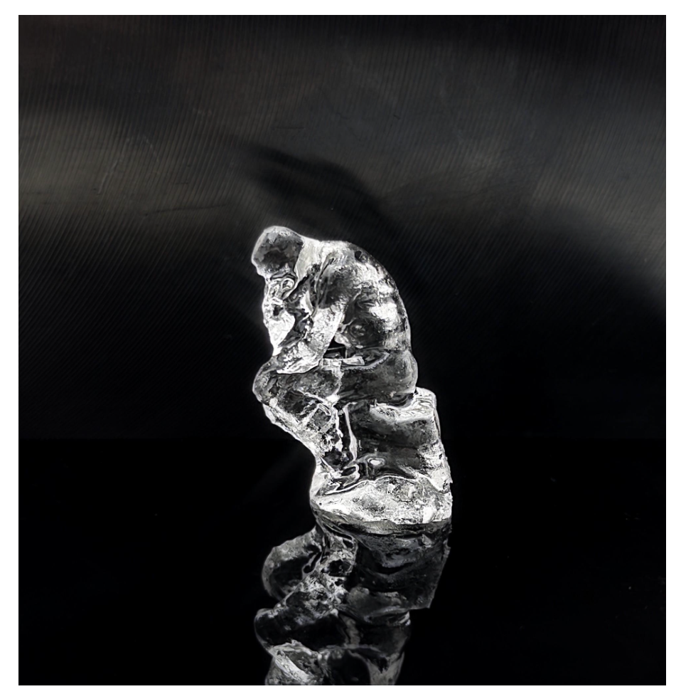 Rodin Thinker replica printed on OpenCAL in 90 seconds
